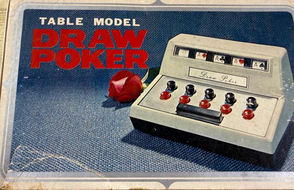 Vintage 1971 Waco Table Model Draw Poker Game, Cordless Electric, Does Not Work